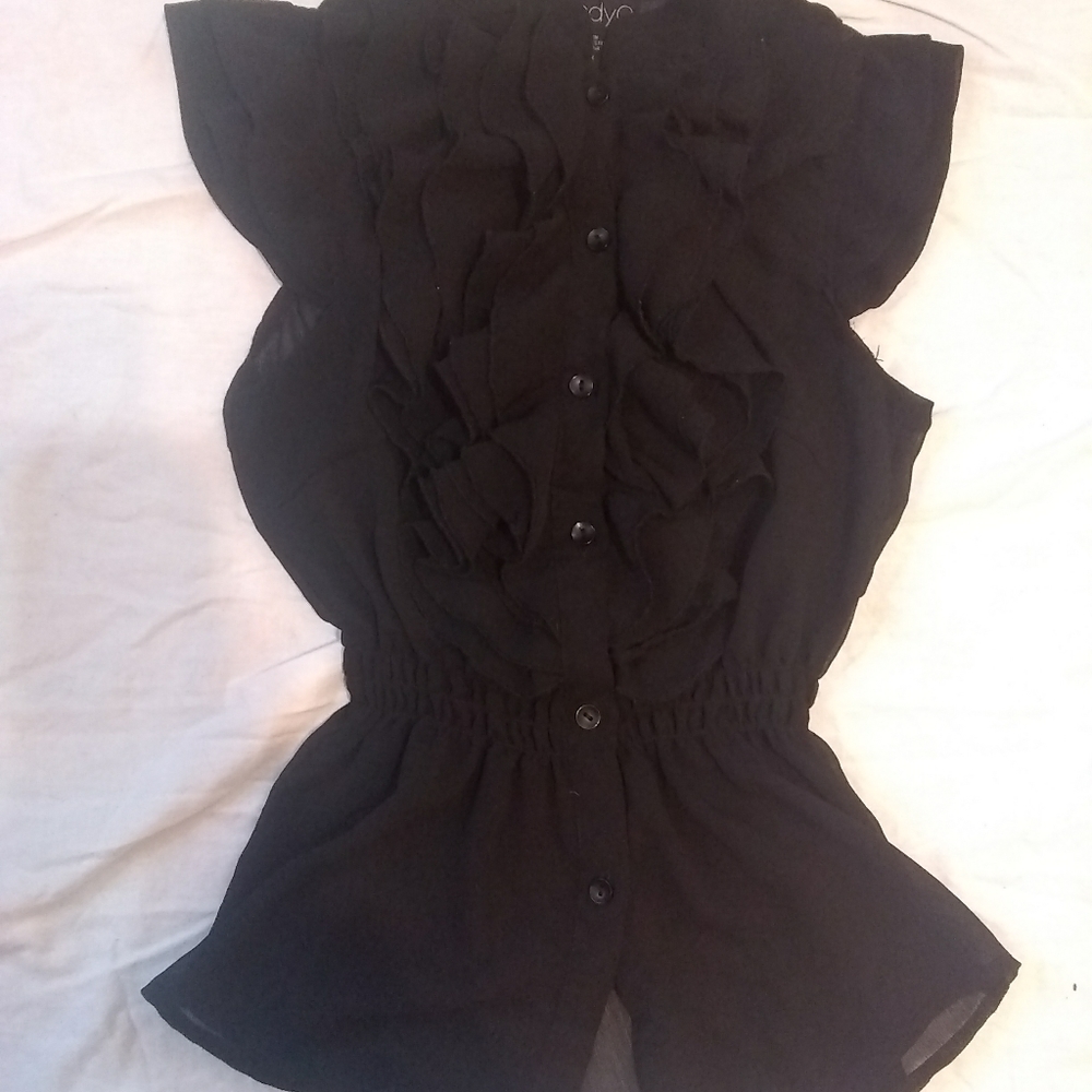 Black sheer blouse